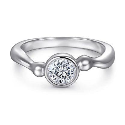 MuShan Jewelry 925 Sterling Silver Rings Bands Engagement Ring 5A Cubic Zirconia Rings Bands Anniversary Rings Bands  Women Gift