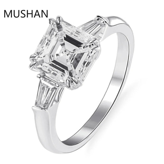 MUSHAN Luxury Custom 14K 18K Gold Rings Band Jewelry With Moissanite Diamond Lab Grown Gemstones Diamond Wedding Ring For Women