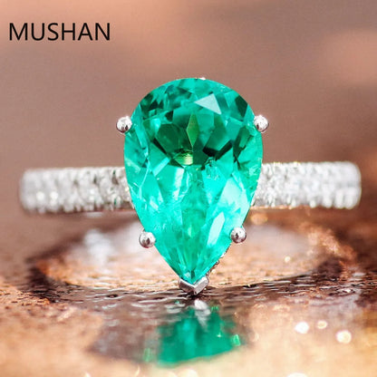 MUSHAN Luxury Custom 14K 18K Gold Rings Band Jewelry With Moissanite Diamond Lab Grown Gemstones Diamond Wedding Ring For Women