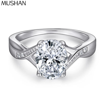 Bague de mariage MuShan Jewelry en argent sterling 925 avec diamant à haute teneur en carbone, cadeau pour enterrement de vie de jeune fille, cadeau pour maman, bagues pour femme, bijou raffiné