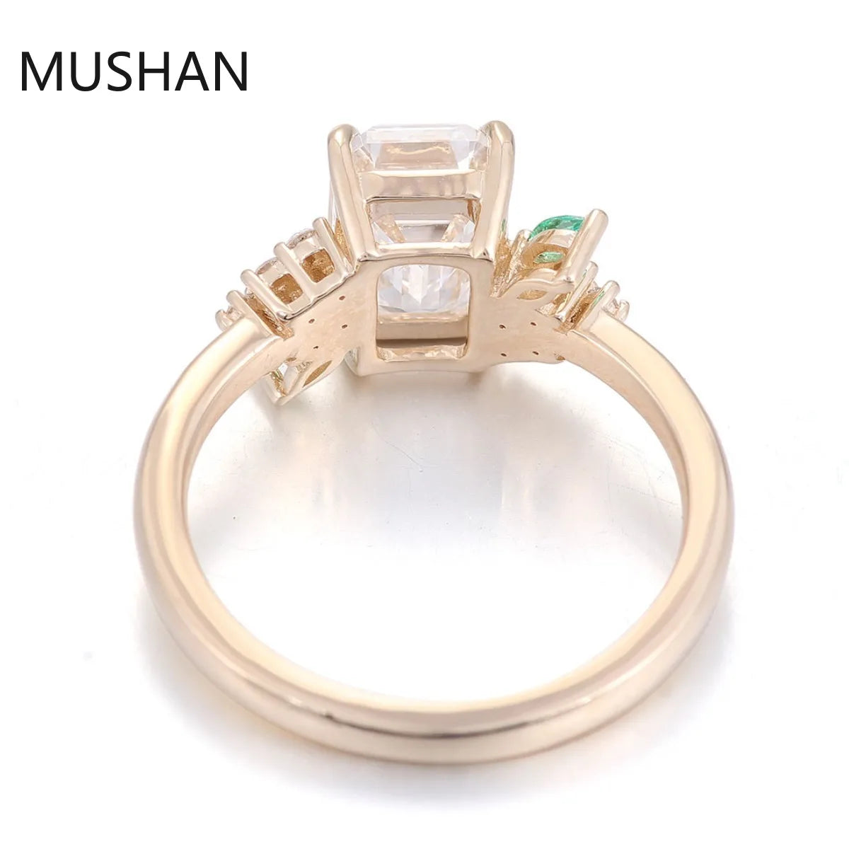 MUSHAN Luxury Custom 14K 18K Gold Rings Band Jewelry With Moissanite Diamond Lab Grown Gemstones Diamond Wedding Ring For Women