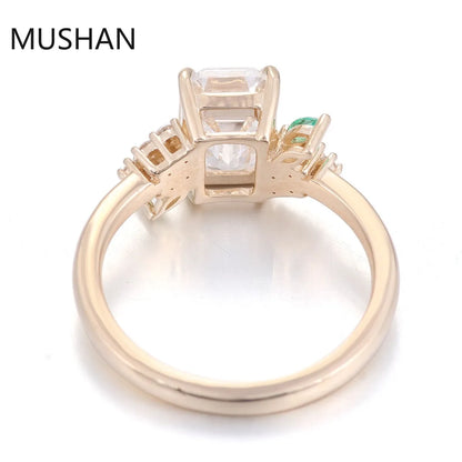 MUSHAN Luxury Custom 14K 18K Gold Rings Band Jewelry With Moissanite Diamond Lab Grown Gemstones Diamond Wedding Ring For Women