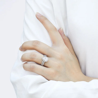 Bague MuShan en argent sterling 925 avec oxyde de zirconium triangulaire 5A, style décontracté pour femme, plaqué or véritable, bijoux fins