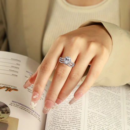 MuShan Designer Jewelry 925 Sterling Silver Ring Zircon 5A Marquise Bridal Party for Fiancee Rhodium Plated Fine Jewelry Rings