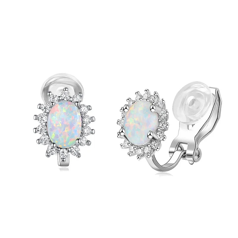 MS Luxury Jewelry 925 Sterling Silver Ear Clip Earrings For Women CMA Certificate Gemstones Drop Earring Ear Clip Jewelry