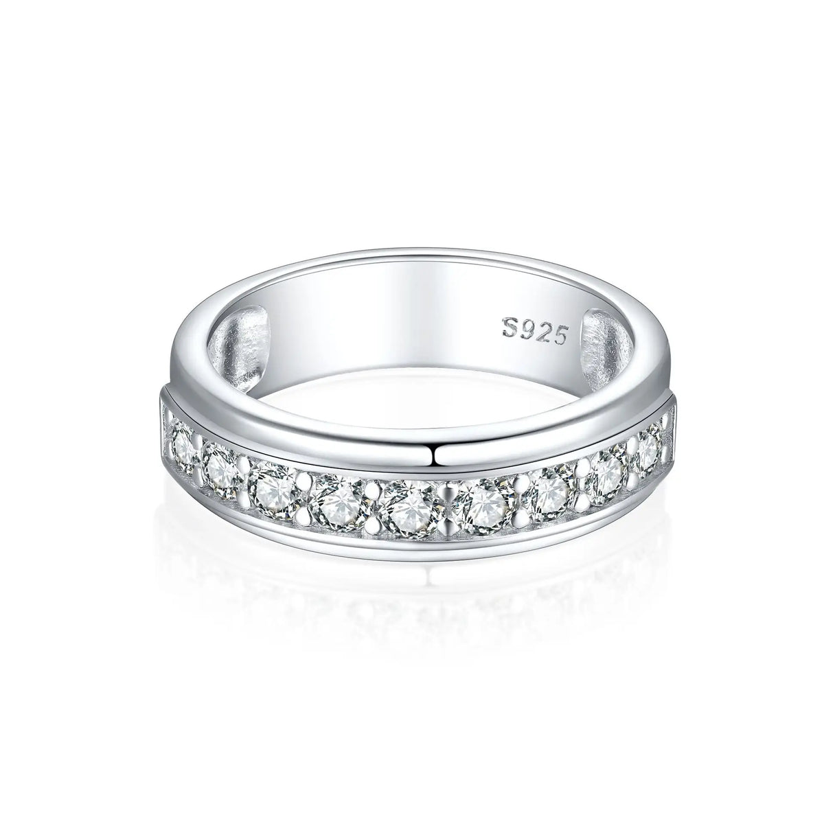 Anillo de boda de plata de ley 925 MuShan Jewelry, estilo de lujo con diamante de alto carbono, regalo para novia, anillos para mujer, joyería fina
