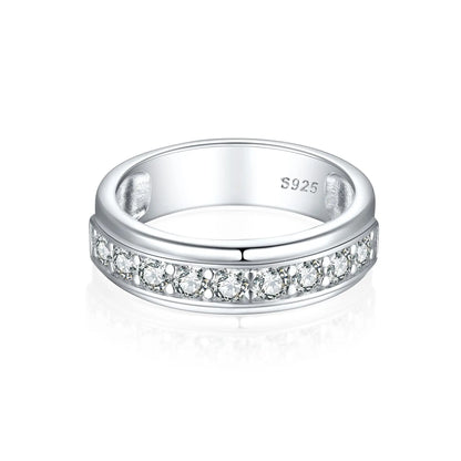 Anillo de boda de plata de ley 925 MuShan Jewelry, estilo de lujo con diamante de alto carbono, regalo para novia, anillos para mujer, joyería fina