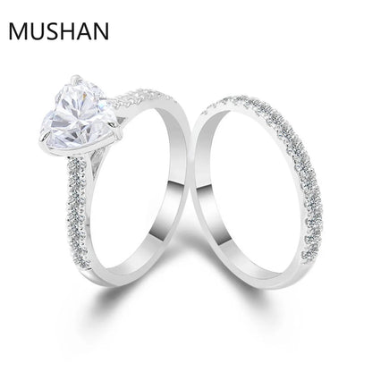 MUSHAN Luxury Custom 14K 18K Gold Rings Band Jewelry With Moissanite Diamond Lab Grown Gemstones Diamond Wedding Ring For Women