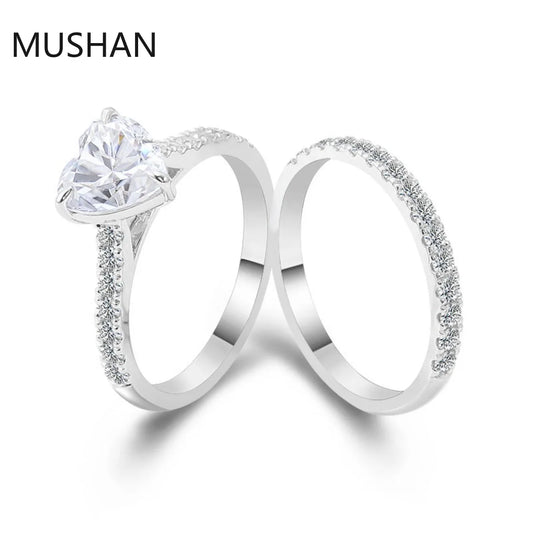 MUSHAN Luxury Custom 14K 18K Gold Rings Band Jewelry With Moissanite Diamond Lab Grown Gemstones Diamond Wedding Ring For Women