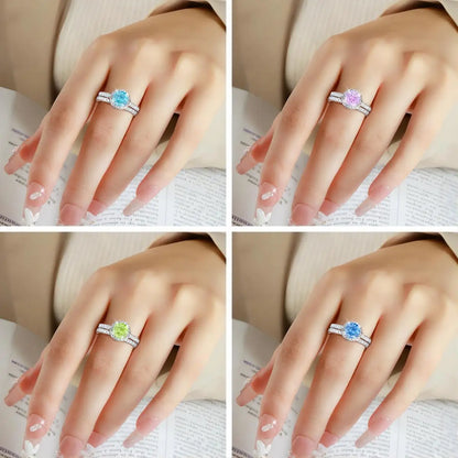 Bague de mariage MuShan Jewelry en argent sterling 925 avec diamant à haute teneur en carbone, cadeau de Noël, bijoux fins pour femmes
