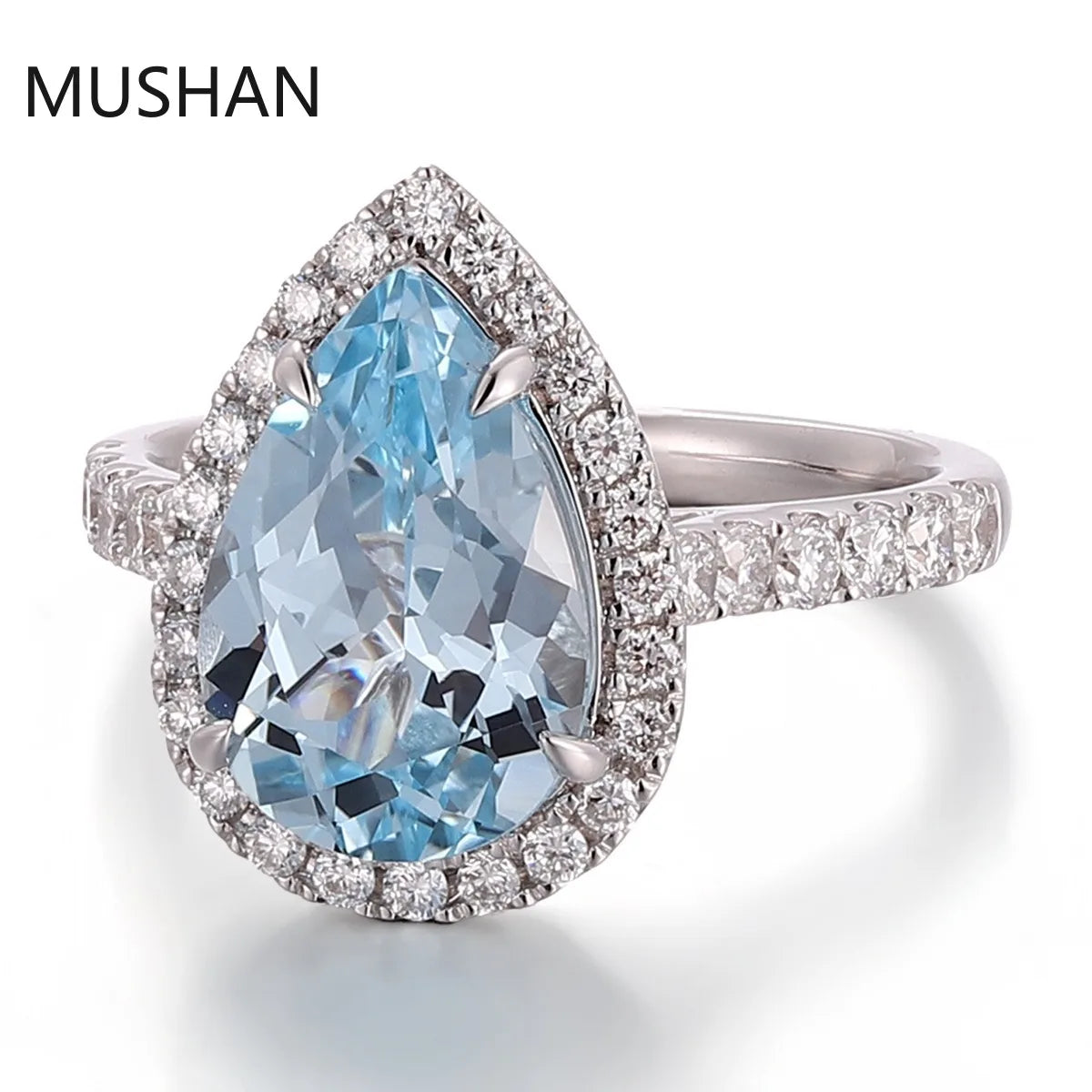 MUSHAN Luxury Custom 14K 18K Gold Rings Band Jewelry With Moissanite Diamond Lab Grown Gemstones Diamond Wedding Ring For Women