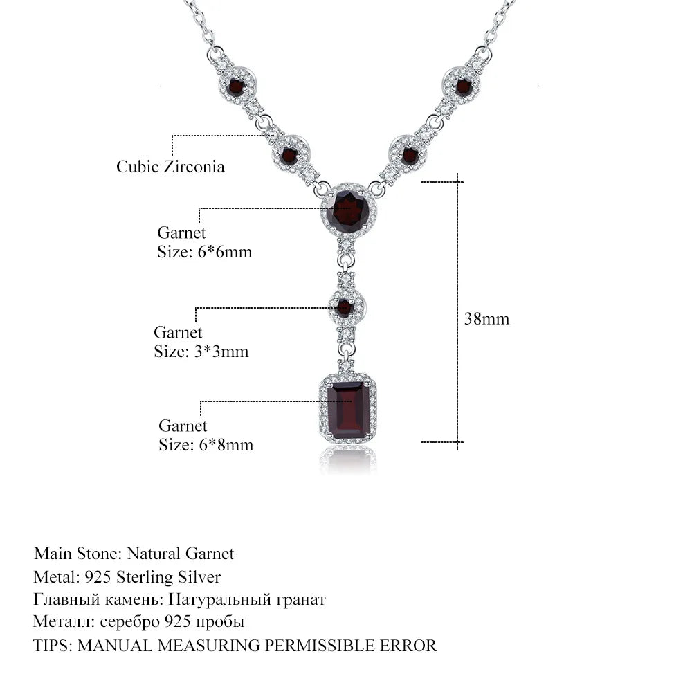 MUSHAN Bespoke Jewelry 925 Sterling Silver Necklace Lab Blue Ruby Cushion Evening Wear for Women 18K Gold Plated Anniversary