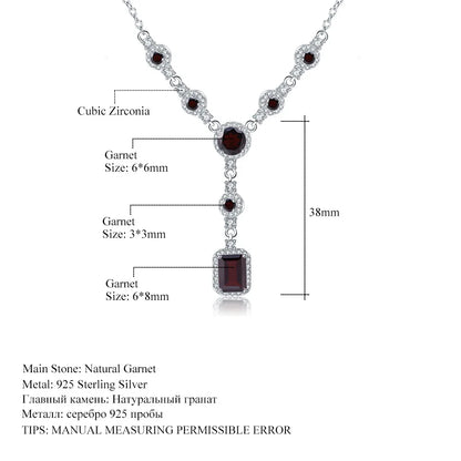 MUSHAN Bespoke Jewelry 925 Sterling Silver Necklace Lab Blue Ruby Cushion Evening Wear for Women 18K Gold Plated Anniversary