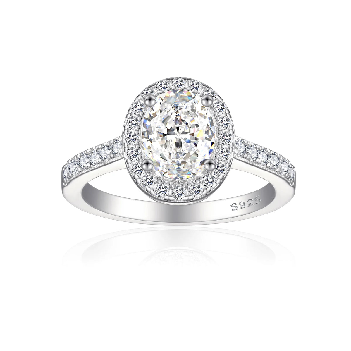 MuShan Jewelry 925 Sterling Silver Ring Wedding Band High Carbon Diamond Classic Style Glamorous Style Women Rings Fine Jewelry