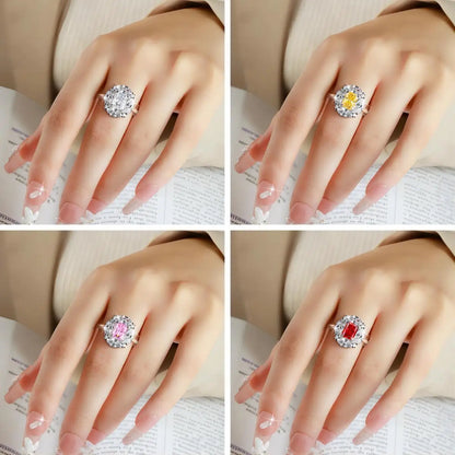 Bague de mariage MuShan Jewelry en argent sterling 925 avec diamant à haute teneur en carbone, cadeau de Noël, cadeau pour elle, bagues pour femmes, joaillerie fine