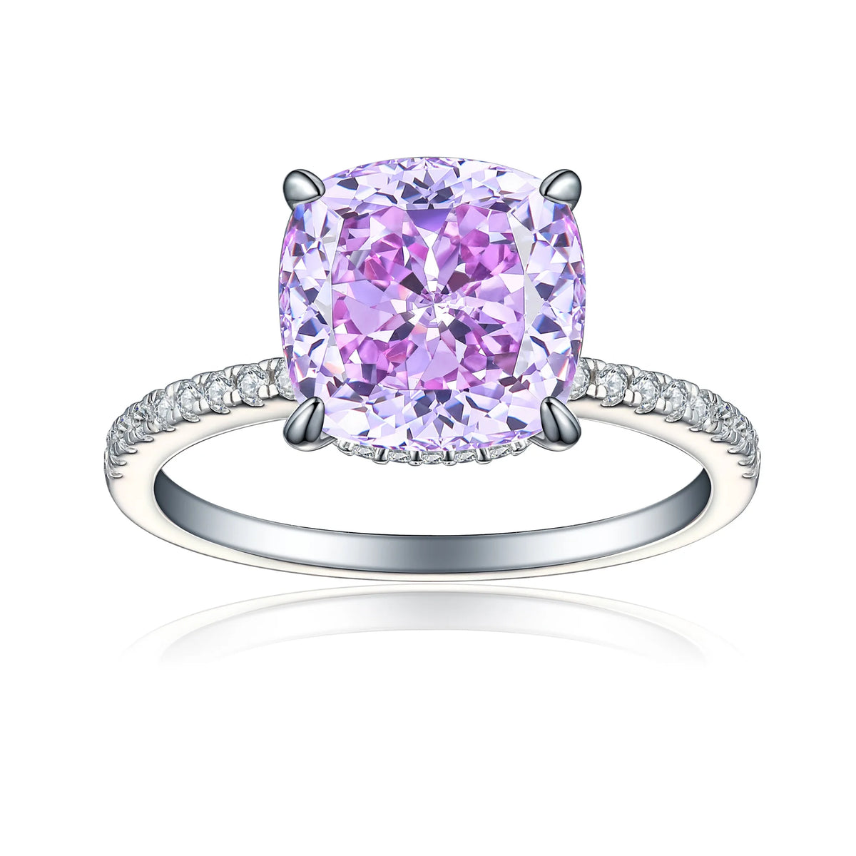 MuShan Jewelry 925 Sterling Silver Ring Wedding Band High Carbon Diamond Engagement Party  Her Gift Women Rings Fine Jewelry