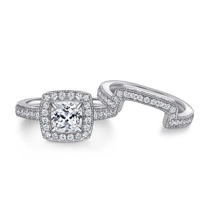 MuShan Jewelry 925 Sterling Silver Promise Engagement Ring 7A Cubic Zirconia  Women Valentine Anniversary  Women Gift