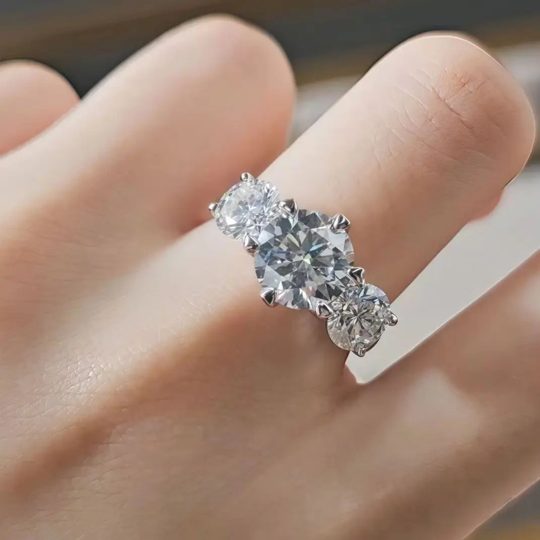 MUHAN Luxury Jewelry  925 Sterling Silver Ring Wedding Band  Women GRA Certificate Moissanite Diamond Rings D Color Fine Jewelry
