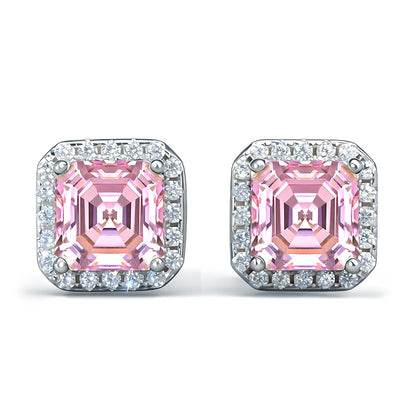 MuShan Jewelry 925 Sterling Silver Stud Earrings Dangle HCD Gemstones Anniversary Gift Mother Day Gift Women Earring Fine Jewelr