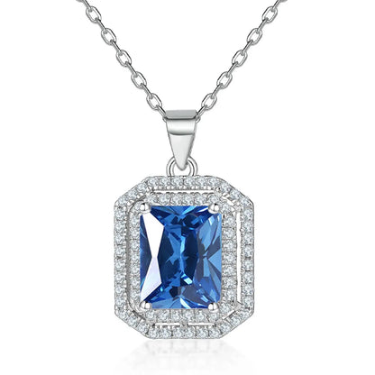 Collar de plata de ley 925 marca MuShan, colgante de joyería premium para mujer con circonita de grado 7A, diseño halo, bañado en oro real para el día a día.