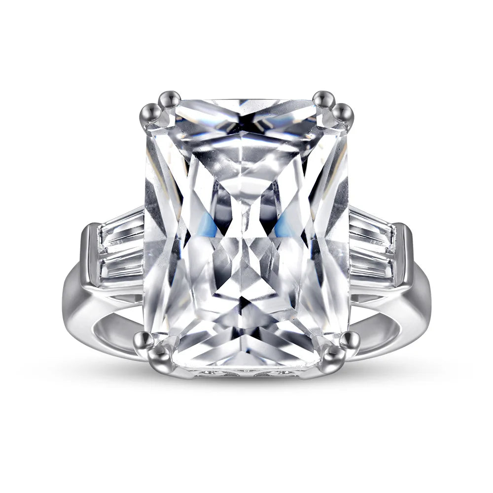 MuShan Jewelry 925 Sterling Silver Rings Bands Engagement Ring 7A Cubic Zirconia Vintage Delicate Anniversary  Women Gift