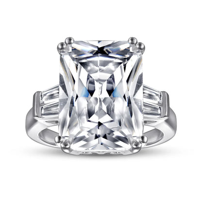 MuShan Jewelry 925 Sterling Silver Rings Bands Engagement Ring 7A Cubic Zirconia Vintage Delicate Anniversary  Women Gift