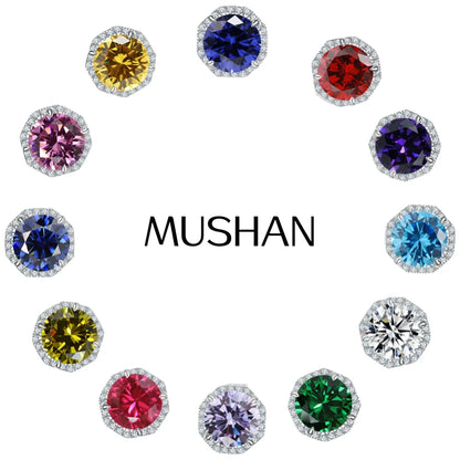 MuShan Jewelry 925 Sterling Silver Stud Earrings Dangle High Carbon Diamond Boho Premium Jewelry Women Earring Fine Jewelry