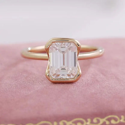 MUSHAN Joyería a medida, anillos de oro de 10k, 14k, 18k y platino, anillos de boda de lujo para mujer con diamante moissanita color D VVS1.