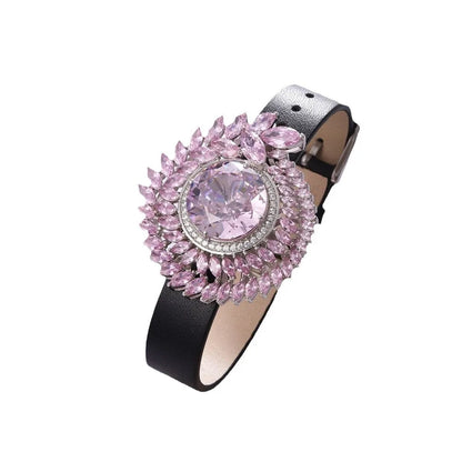 Pulsera de tenis romántica de plata de ley 925 de MuShan Jewelry, con circonita 7A, para compromiso y aniversario de mujer