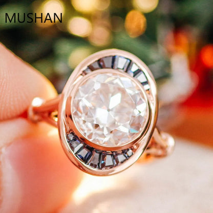 MUSHAN Luxury Custom 14K 18K Gold Rings Band Jewelry With Moissanite Diamond Lab Grown Gemstones Diamond Wedding Ring For Women