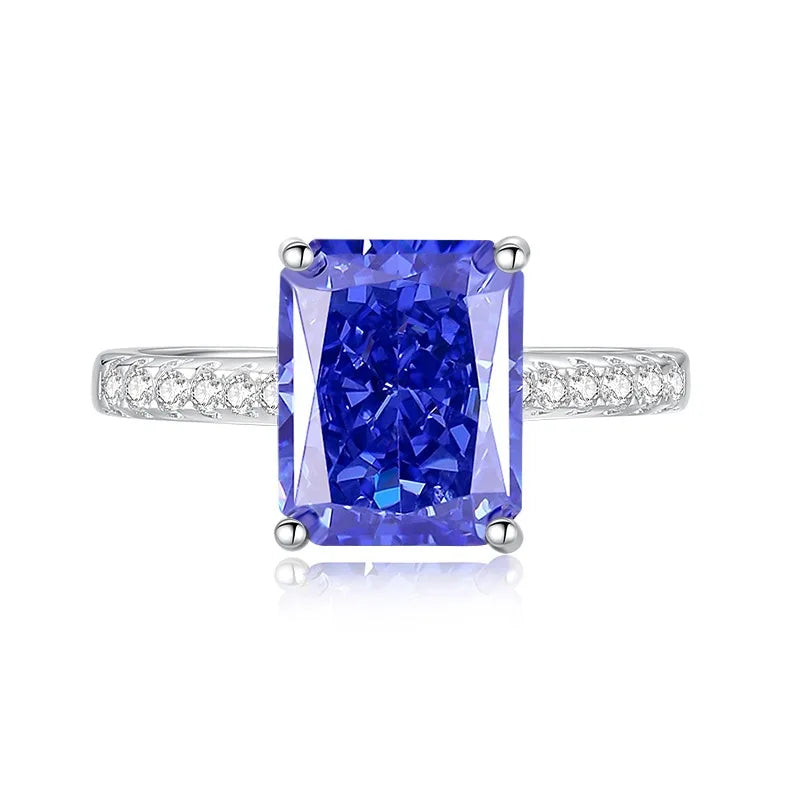 Bague de marque MuShan en argent sterling 925 avec diamant haut carbone (HCD) pour femme, plaquée rhodium, bijou de joaillerie