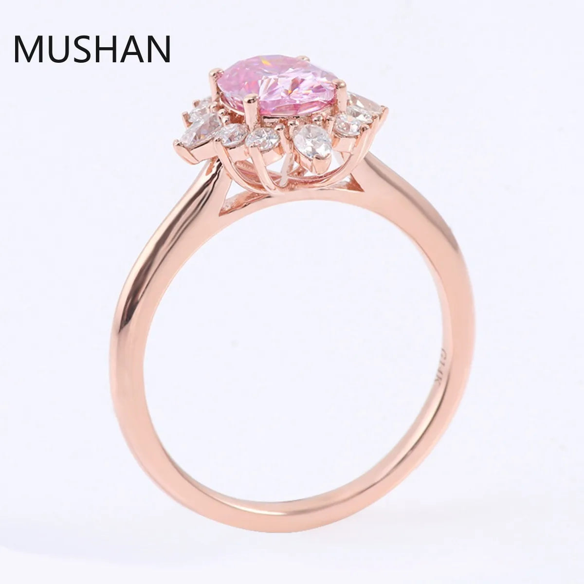 MUSHAN Luxury Custom 14K 18K Gold Rings Band Jewelry With Moissanite Diamond Lab Grown Gemstones Diamond Wedding Ring For Women