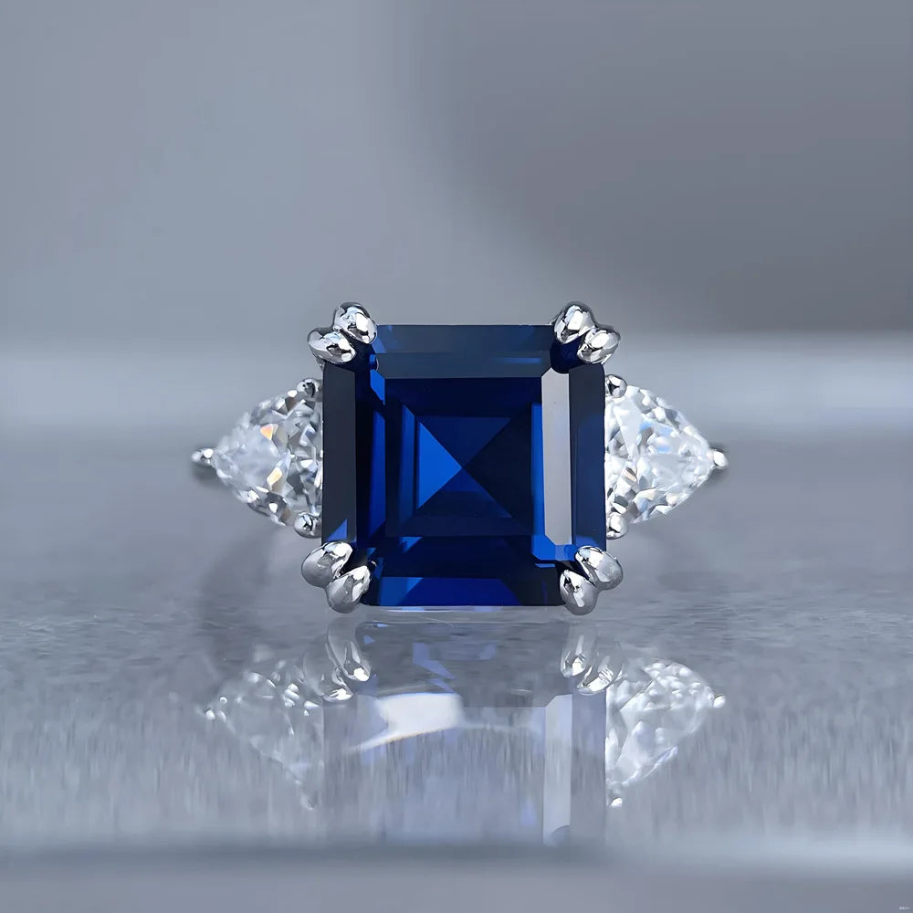 Anillo de boda de plata de ley 925 de MuShan Jewelry, diamante de alto carbono, regalo para despedida de soltera, regalo del Día de la Madre, anillos para mujer, joyería fina