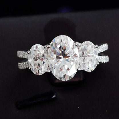 MUSHAN Luxury Custom 14K 18K Gold Rings Band Jewelry With Moissanite Diamond Lab Grown Gemstones Diamond Wedding Ring For Women