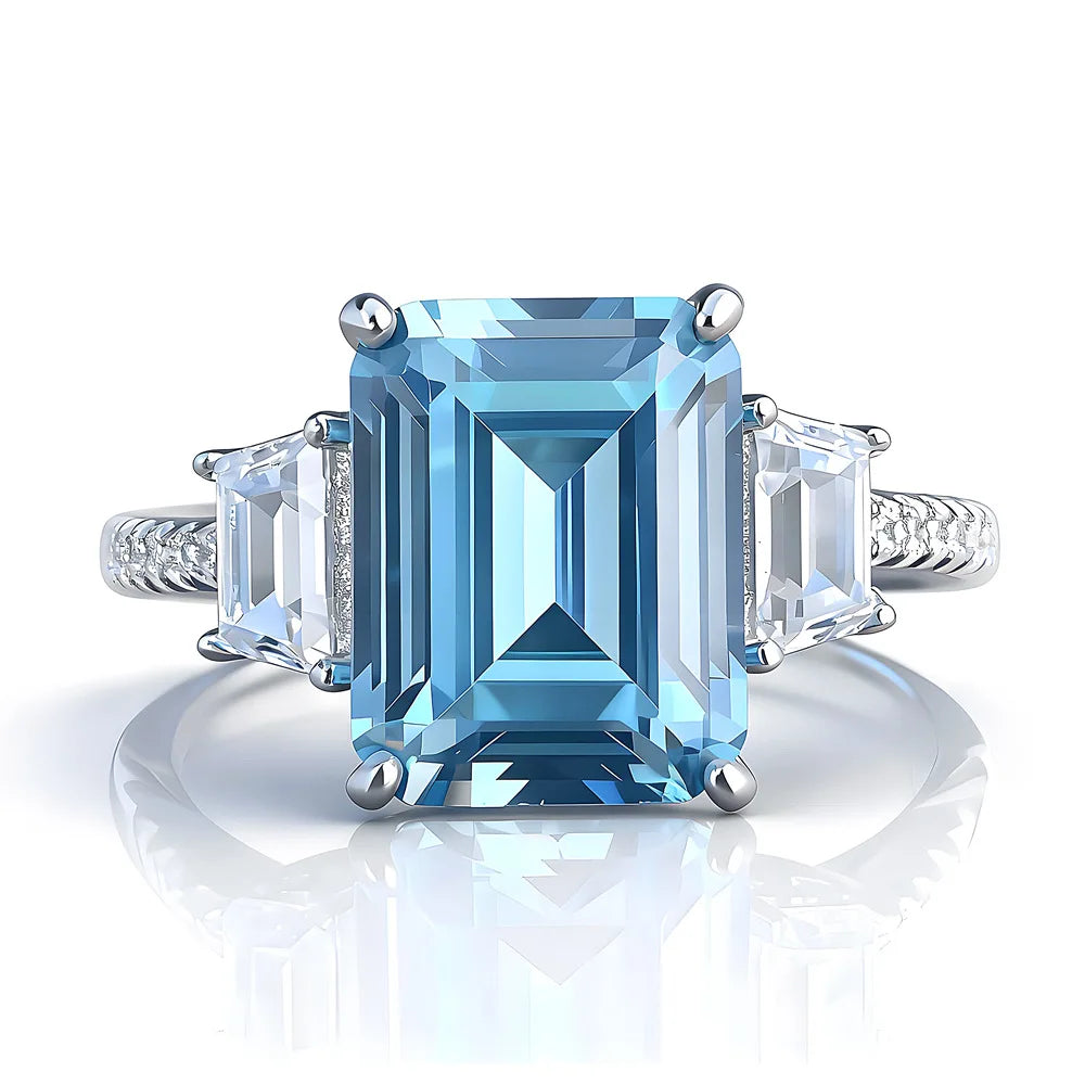 MuShan Designer Jewelry 925 Sterling Silver Ring Band Rhodium Plated MST Patent s925 HCD Gemstones Women Rings Fine Jewelry