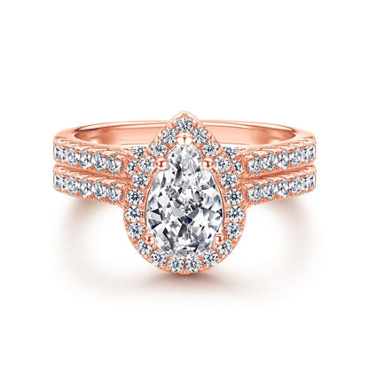 Bague MuShan en argent sterling 925 avec oxyde de zirconium triangulaire 5A, style décontracté pour femme, plaqué or véritable, bijoux fins