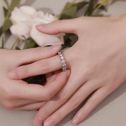 MUHAN Luxury Jewelry  925 Sterling Silver Ring Wedding Band  Women GRA Certificate Moissanite Diamond Rings D Color Fine Jewelry