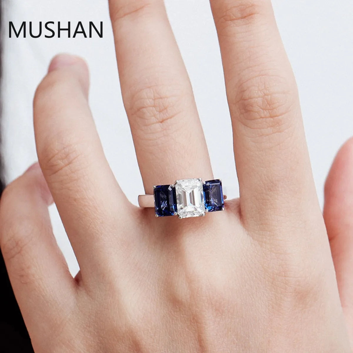 MUSHAN Luxury Custom 14K 18K Gold Rings Band Jewelry With Moissanite Diamond Lab Grown Gemstones Diamond Wedding Ring For Women