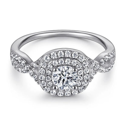 MuShan Jewelry 925 Sterling Silver Rings Bands Engagement Ring 5A Cubic Zirconia Vintage Rings Bands Anniversary  Women Gift