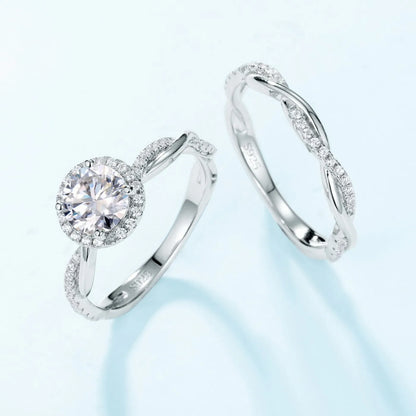 MUHAN Luxury Jewelry  925 Sterling Silver Ring Wedding Band  Women GRA Certificate Moissanite Diamond Rings D Color Fine Jewelry