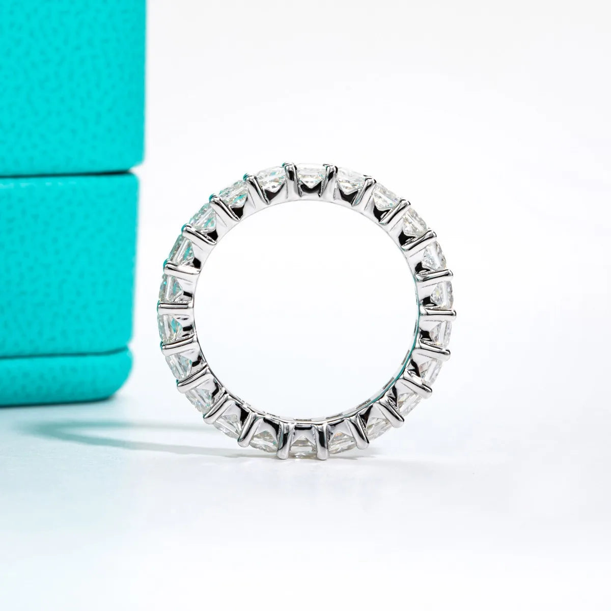 MUSHAN Luxury Jewelry 925 Sterling Silver Ring Band Women GRA Certificated Moissanite Diamond Emerald D Color Rings Fine Jewelry