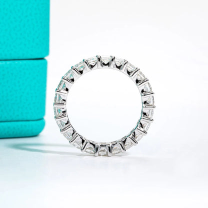 MUSHAN Luxury Jewelry 925 Sterling Silver Ring Band Women GRA Certificated Moissanite Diamond Emerald D Color Rings Fine Jewelry