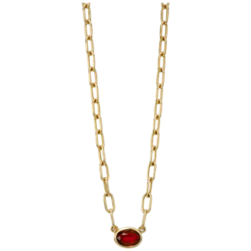 MUSHAN Bespoke Jewelry 925 Sterling Silver Chain Necklace Lab Grown Emerald Ruby Sapphire Gemstones Pendant Necklace for Women