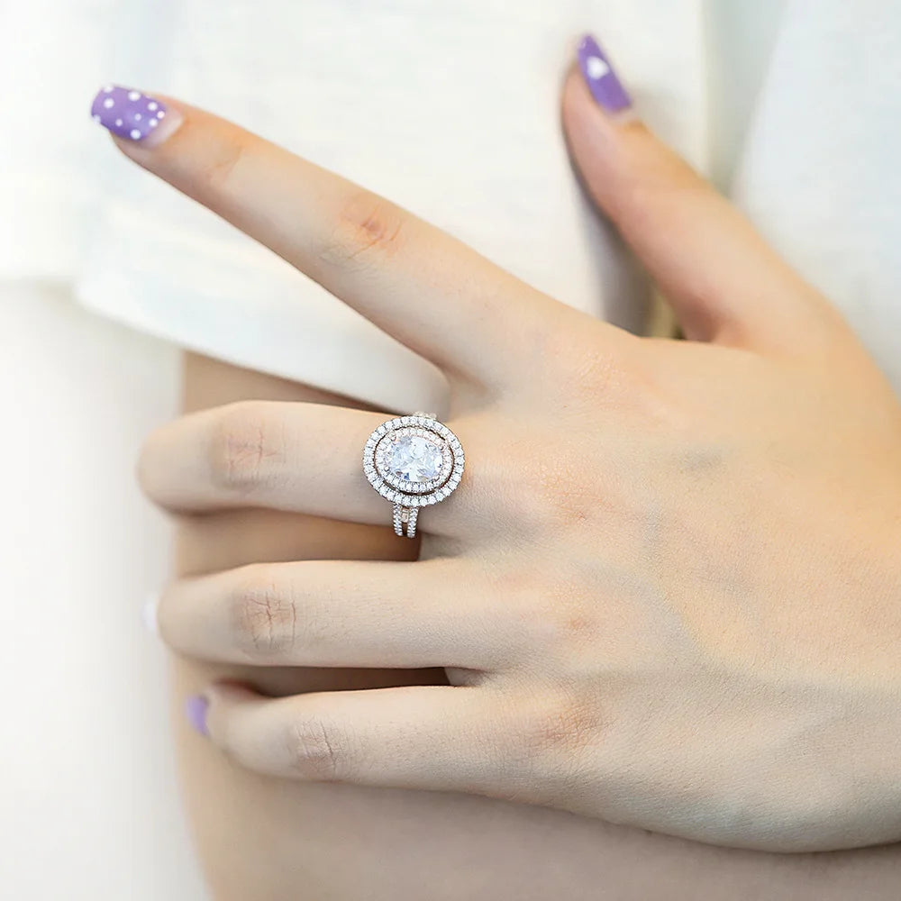 Bague MuShan en argent sterling 925 avec zircon 5A, modèle Radiant Daytime pour petite amie, bijoux raffinés plaqués or véritable