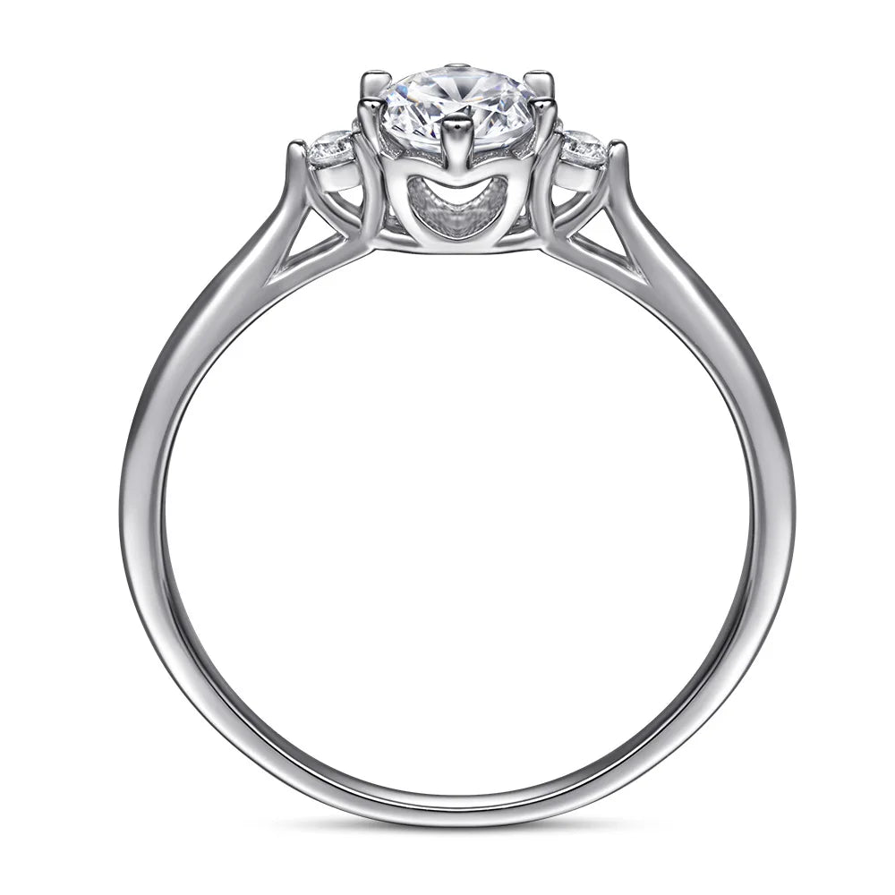 MuShan Jewelry 925 Sterling Silver Rings Bands Engagement Ring 7A Cubic Zirconia  Women Valentine Rings Bands  Women Gift