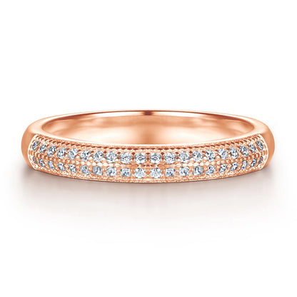 MuShan Jewelry 925 Sterling Silver Rings Bands Rings Bands Ring 7A Cubic Zirconia Rings Bands Engagement Rings Bands  Women Gift