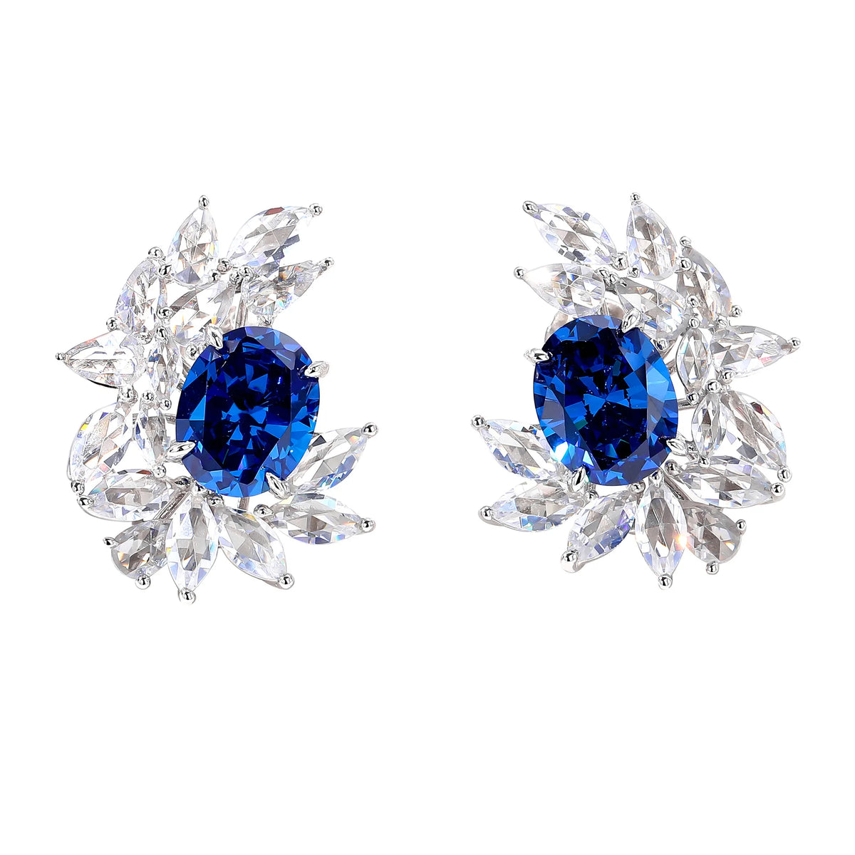 MuShan Jewelry 925 Sterling Silver Earring Designer 5A CZ Gemstones High Carbon Diamond 925 Sterling Silver Earrings Accessories