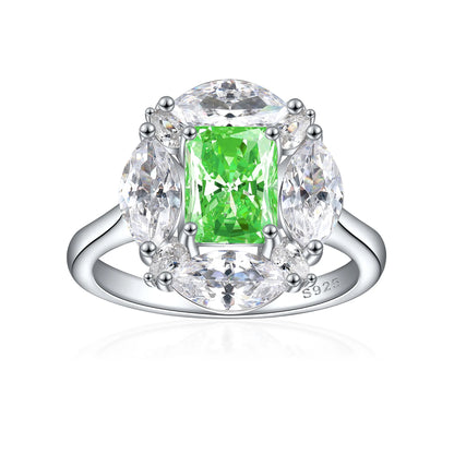 Bague de mariage MuShan Jewelry en argent sterling 925 avec diamant à haute teneur en carbone, cadeau de Noël, cadeau pour elle, bagues pour femmes, joaillerie fine