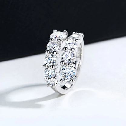MUSHAN Luxury Jewelry 925 Sterling Silver Ring Band Women GRA Certificated Moissanite Diamond Emerald D Color Rings Fine Jewelry