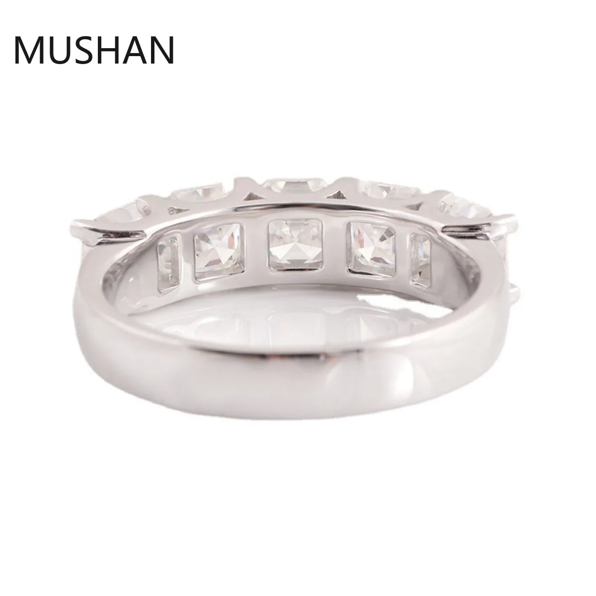 MUSHAN Luxury Custom 14K 18K Gold Rings Band Jewelry With Moissanite Diamond Lab Grown Gemstones Diamond Wedding Ring For Women